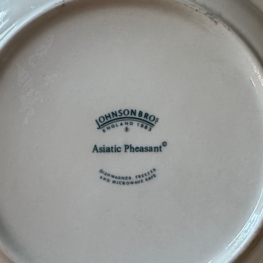 Blue and White Floral Porcelain Dinner Plates - Set of 4 - Picture 3 of 4